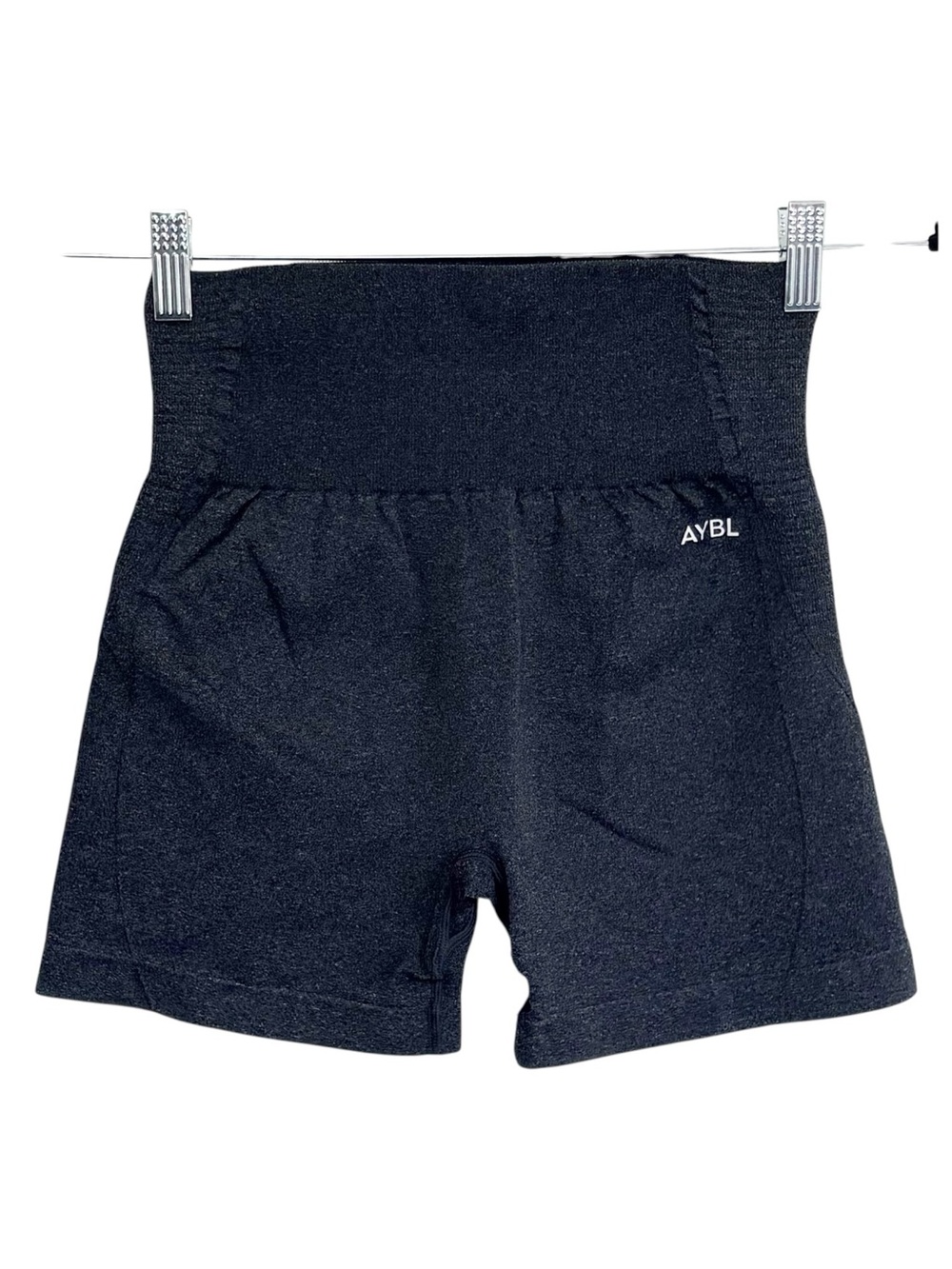 AYBL Balance V2 Seamless Biker Shorts XS Charcoal Gray High Rise Gym Yoga